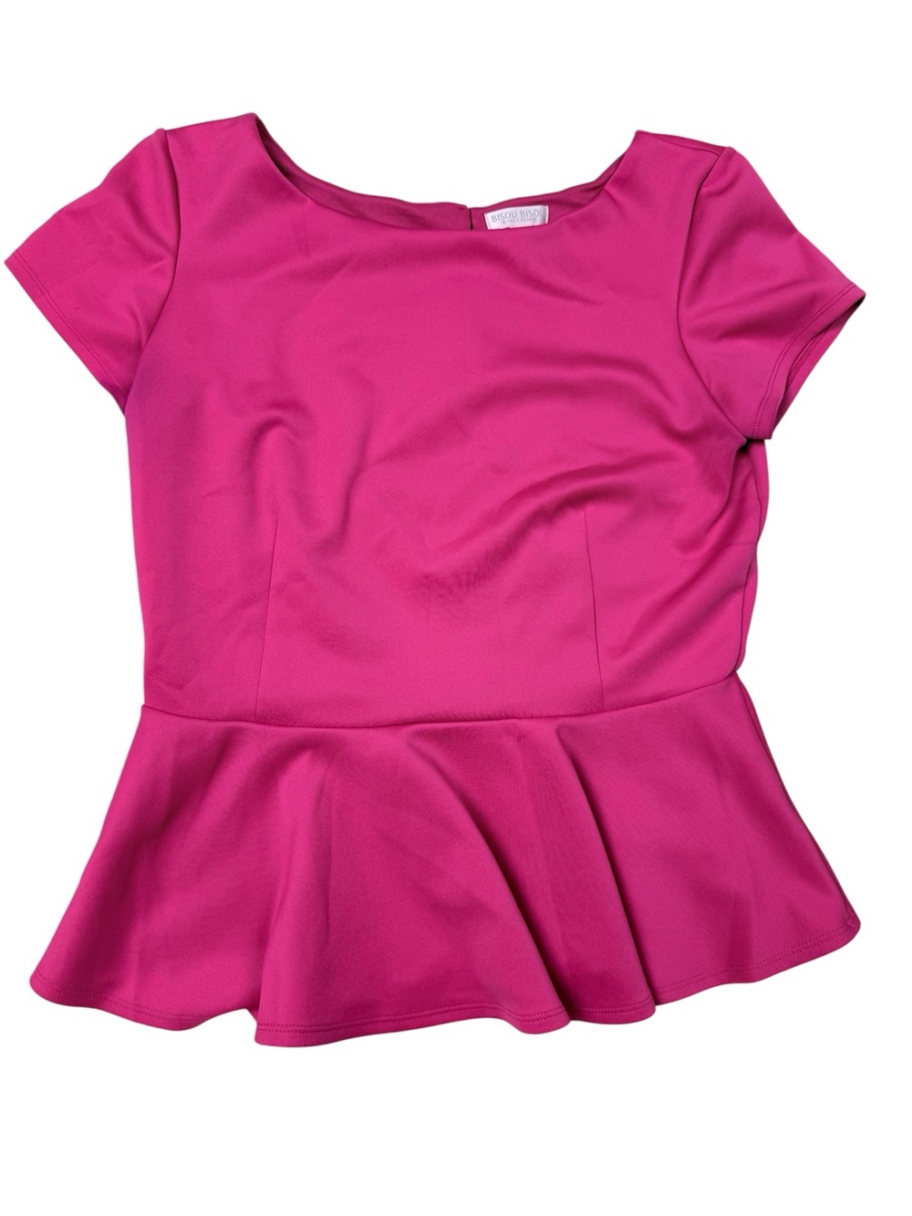 Bisou Bisou Bright Pink Scoop Neck Top